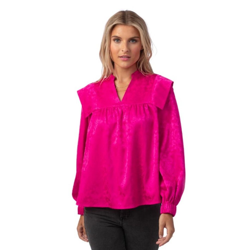 Crosby by Mollie Burch Gaines Top-Magenta Magic. Size M